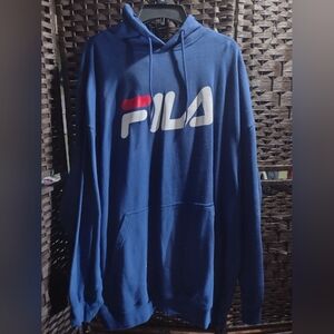 Fila Men's Big & Tall Classic Pullover Hoodie Light Blue 5XL